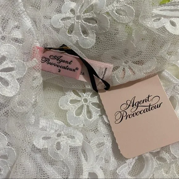 Agent Provocateur Laurelie White Lime Babydoll NWT